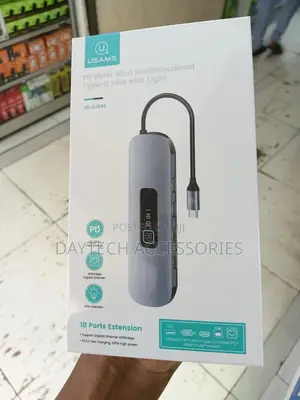 Usams 10in1 Multifunctional Type-C Hub With Led (Us-Sj644)