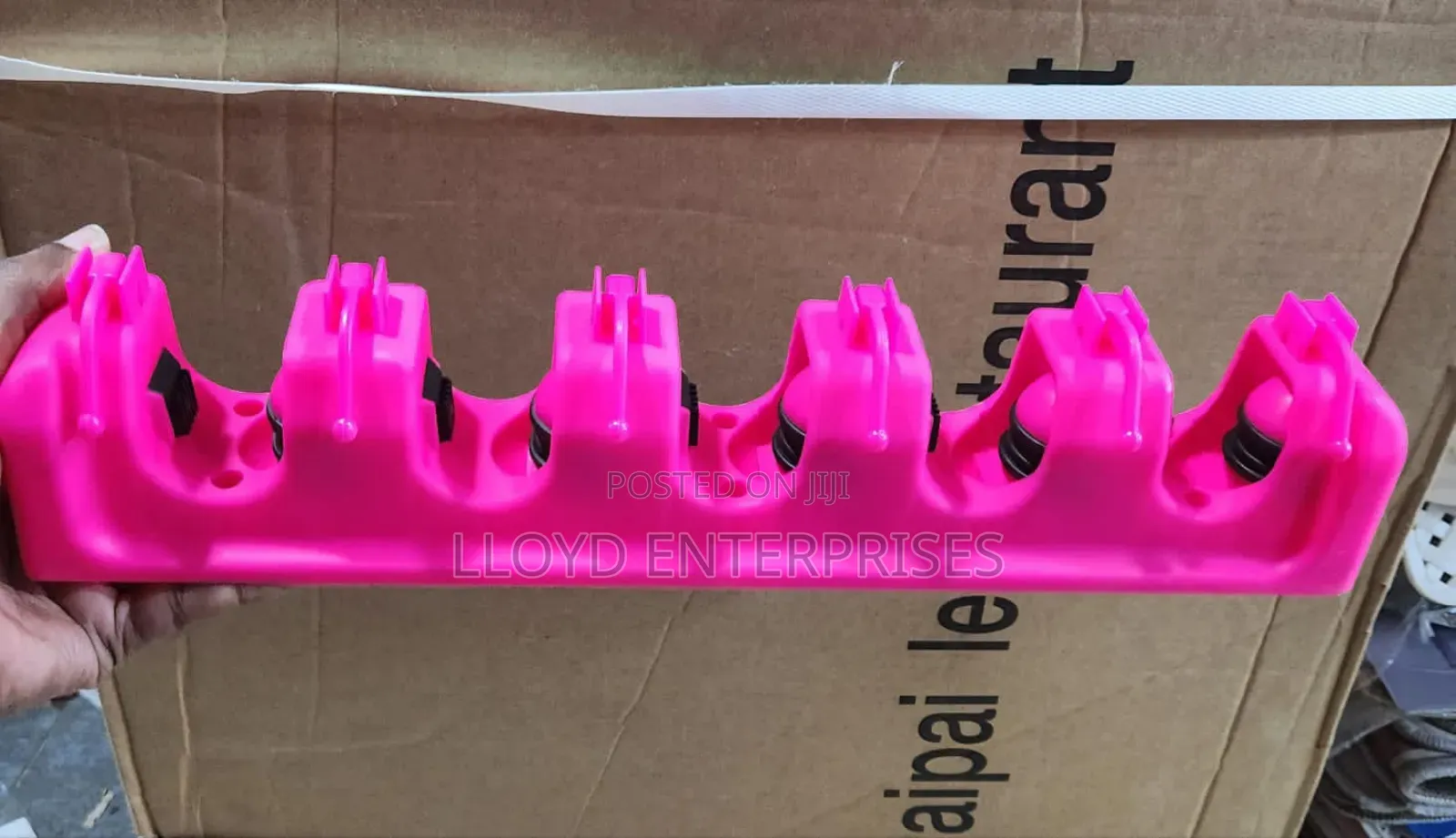 5 Positions ,6 Hooks Mop/Broom Organizer