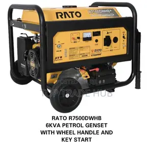 Rato R7500dwhd Petrol Generator 6kw/7.5kva Keystart Wheels And Handle
