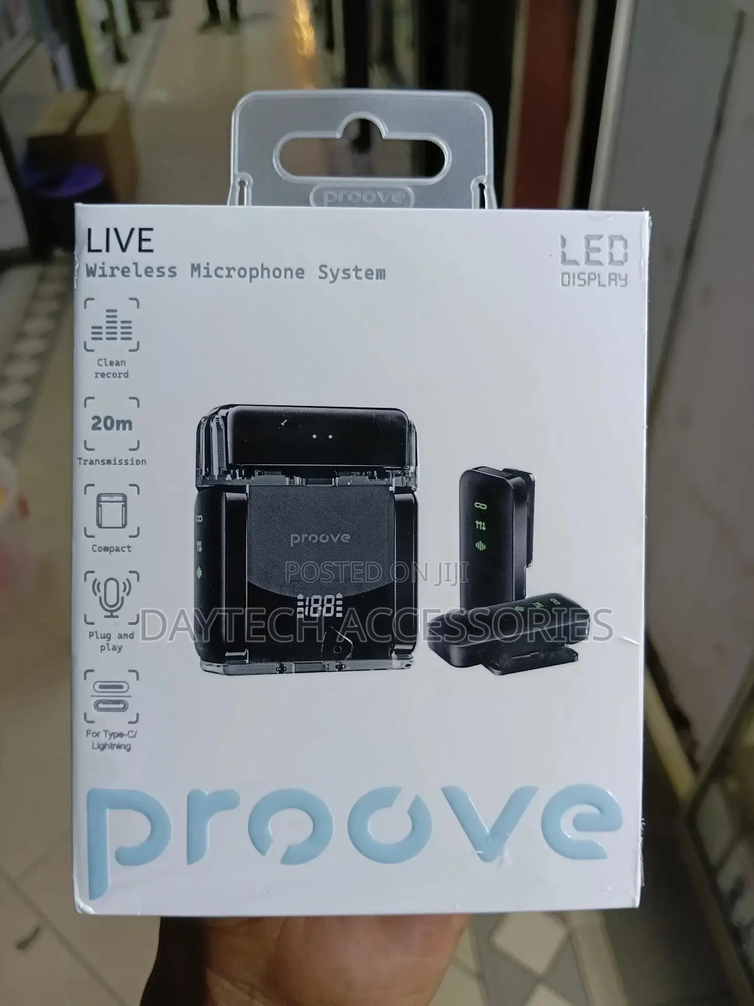 Original Proove Live Black Wireless Lavalier Microphone.