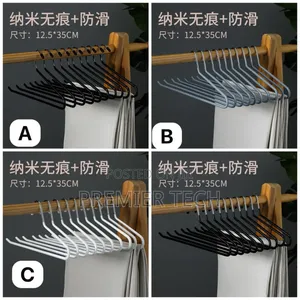 10pcs Seamless Trouser Hangernon-Slip Metal Shirt Trouser Hook Hanger