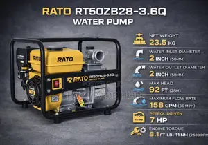 Heavy Duty Rato Petrol Water Pump 2 Inch 7hp 28m Head