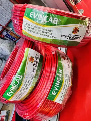 Evincab 6.0mm Single Core Wiring Cable 90m Wire(Red) – High Quality