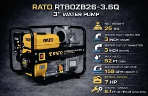 Heavy-duty Rato Petrol Water Pump 3 Inch 7hp