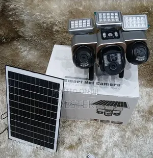 4g V380pro Triple Lens Street Light Led Lamp Security Solar Camera