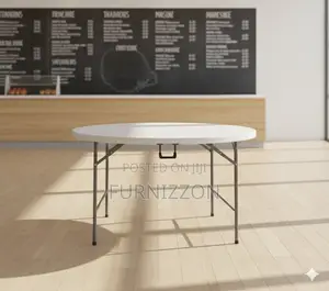Portable 1.5m Round Table for Parties and Meetings