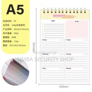Undated B5 Weekly Planner Organizer 52 Weeks Productivity Journal Memo