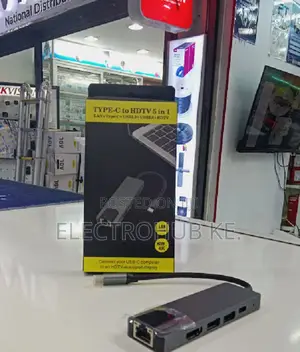 Usb C To Hdmi & Lan Adapter - 5 In 1 Multiport Hub
