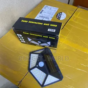 3.7v 2200mah Solar Light 100 Led Motion Sensor Light 4 Side