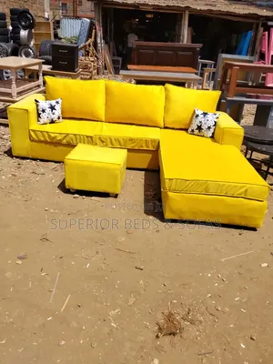 Mustard Yellow Modern Sectional 5-Seater Sofa