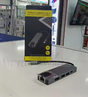 Universal Usb-c Hub 5 In 1 With Hdmi And Ethernet