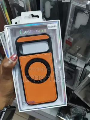 Azeca Google Pixel 9 Pro Magnetic Leather Case With Invisible Stand
