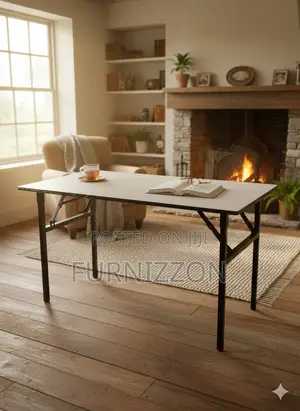 Space-Saving Wooden Foldable Table 1.8m × 0.6m