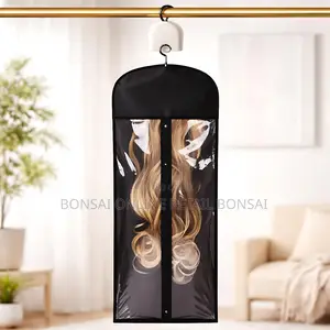 Transparent Wig Storage Bag With Hanger – Hair Extension Dust Cover