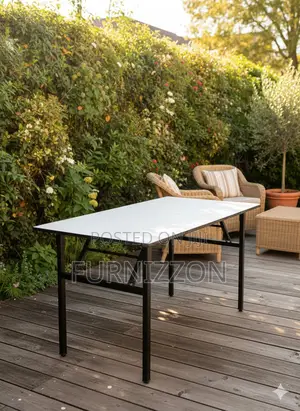 Professional Rectangular Wooden Table With Folding Steel Stand