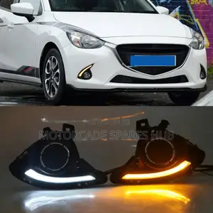 Mazda Demio 2014_2015_2016 Fog Lights Covers With DRL
