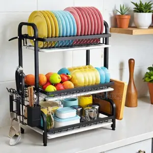 Stylish 3 Layer Dish Rack Kitchen Countertop Drying Stand
