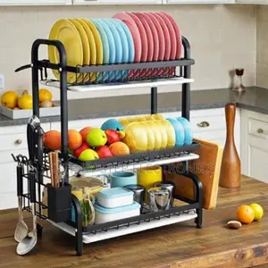 High Capacity 3 Tier Dish Rack Organizer for Modern Kitchens