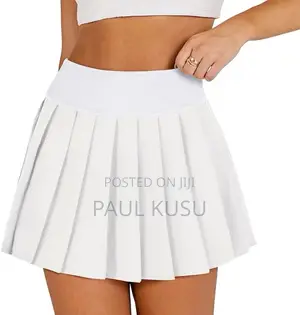 White Pleated Tennis Skirt Available in Several Sizes and Colours