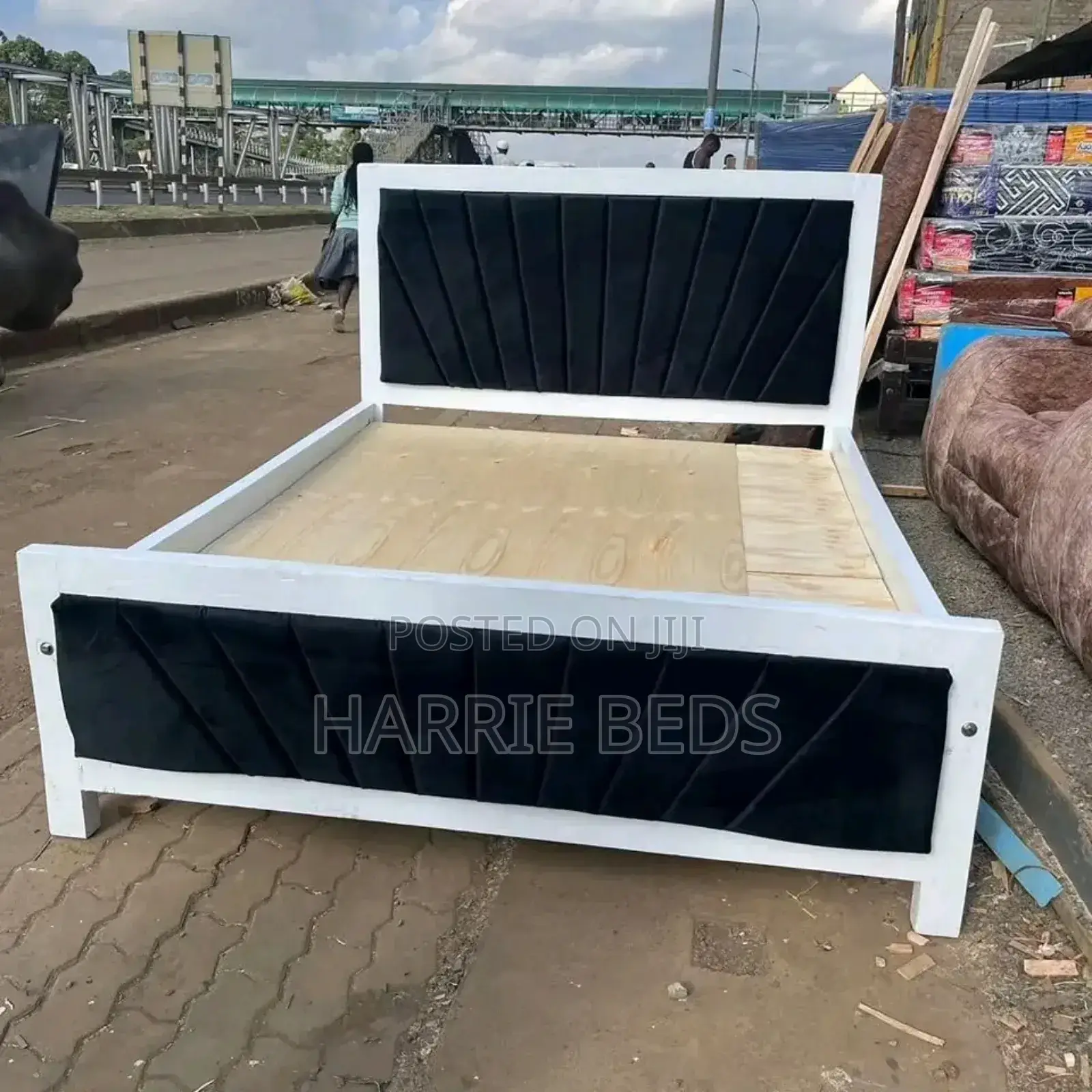 Black Fabric With White Frame 5by 6