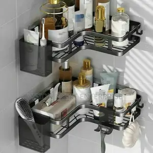 2 PCS Bathroom Shower Caddy With Toothbrush Holder