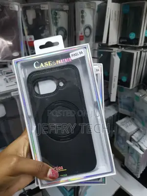 Qamako Google Pixel 9a Leather Back Case With Magnetic Invisible Stand