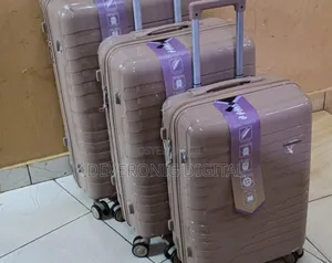 Unbreakable Double Zip Rubber Suitcase Pp 3-in-1 Suitcase Set