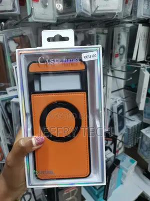 Hazara Leather Case for Google Pixel 8 Pro , Invisible Ring Stand Case