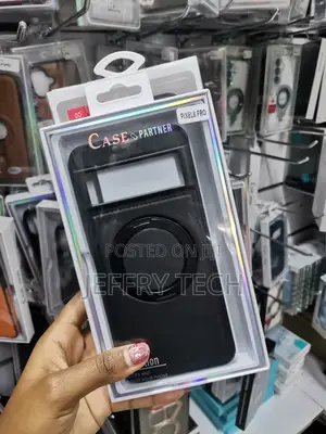 Xazara Leather Case for Google Pixel 8 Pro, Invisible Ring Stand Case