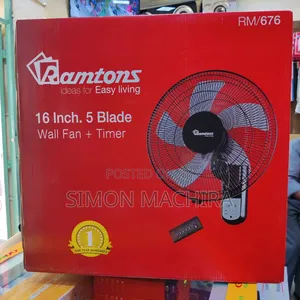 Ramtons 5 Blade Wall Fannwith Remote And Timer
