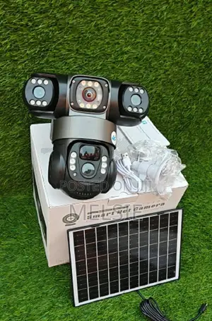 Triple Lens 4g Solar PTZ Camera 4g Sim Card Connectivity