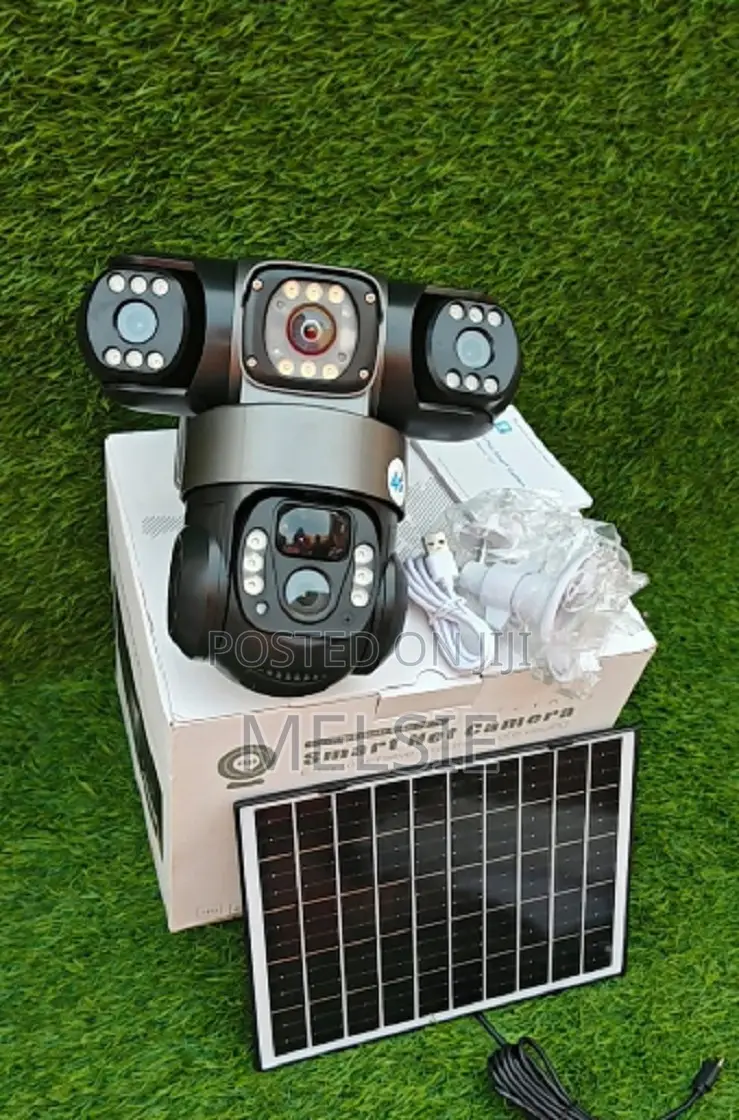 Triple Lens 4g Solar PTZ Camera 4g Sim Card Connectivity