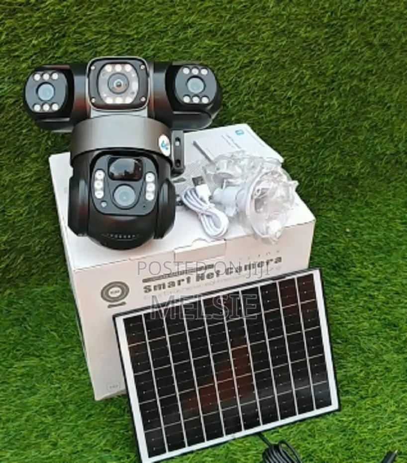 (Three) Solar Powered PTZ Camera - (Pir Human Detection4g Triple