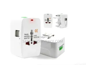 International Multiplug Travel Adapter 110v 240v Dual 5v Usb Charging