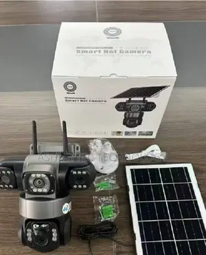 Triple Lens 4g Solar PTZ CCTV Camera Solar-Powered