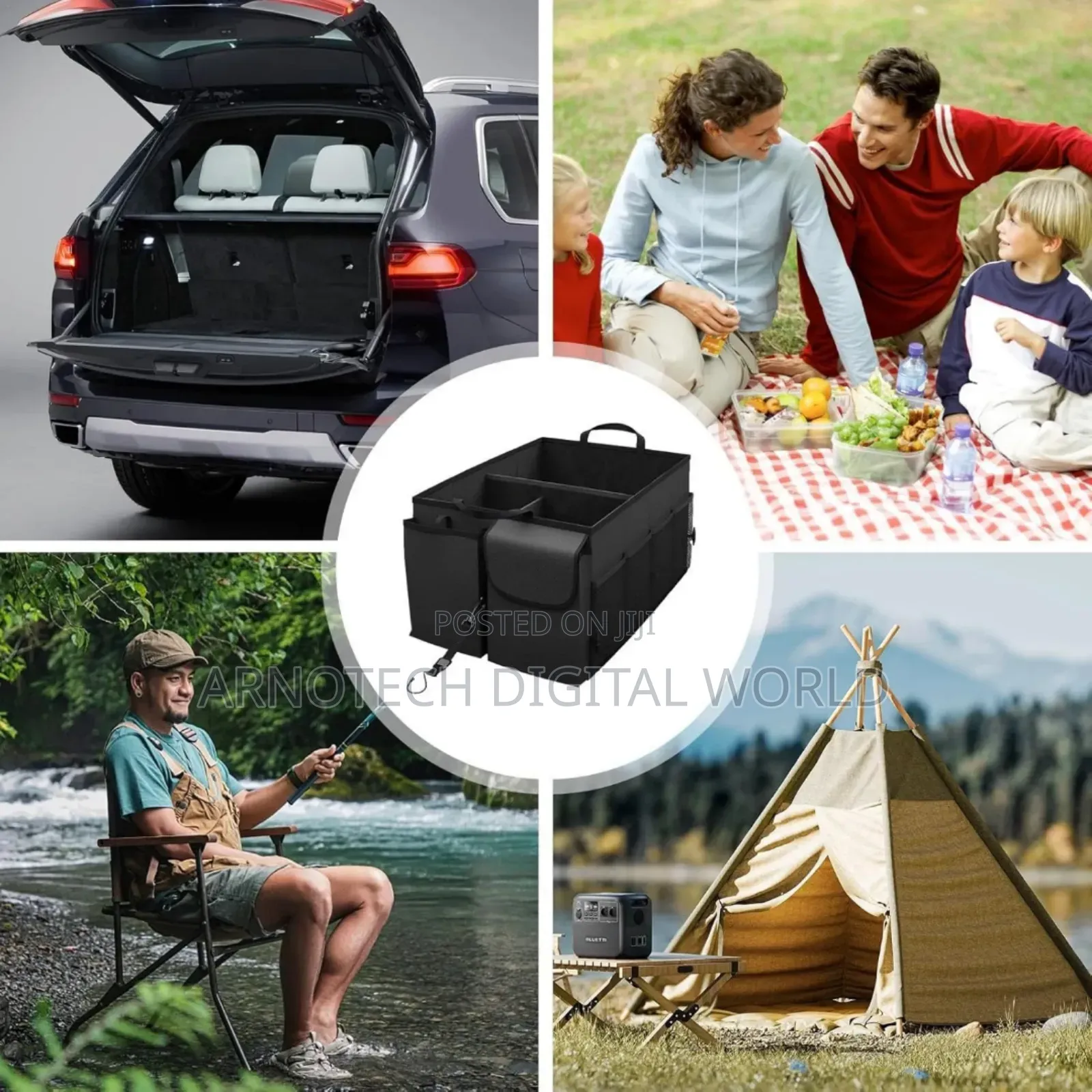 Collapsible Multi-Compartment Foldable Car Boot Organizer