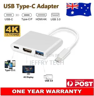Usb 3.1 Type C to Multiport Hdmi Hub Usb 3.0 Charging Adapter for Appl