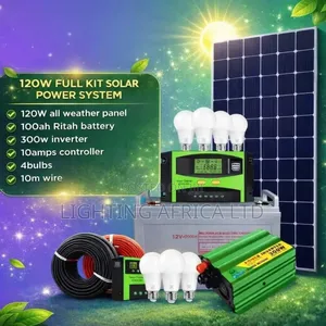 120w Solar -100ah Battery - 300w Inverter - 10a Controller Package