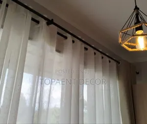 Plain White Window Ring Tape Sheers