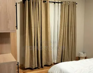 Brown Top Quality Fabric For Elegant Window Curtains