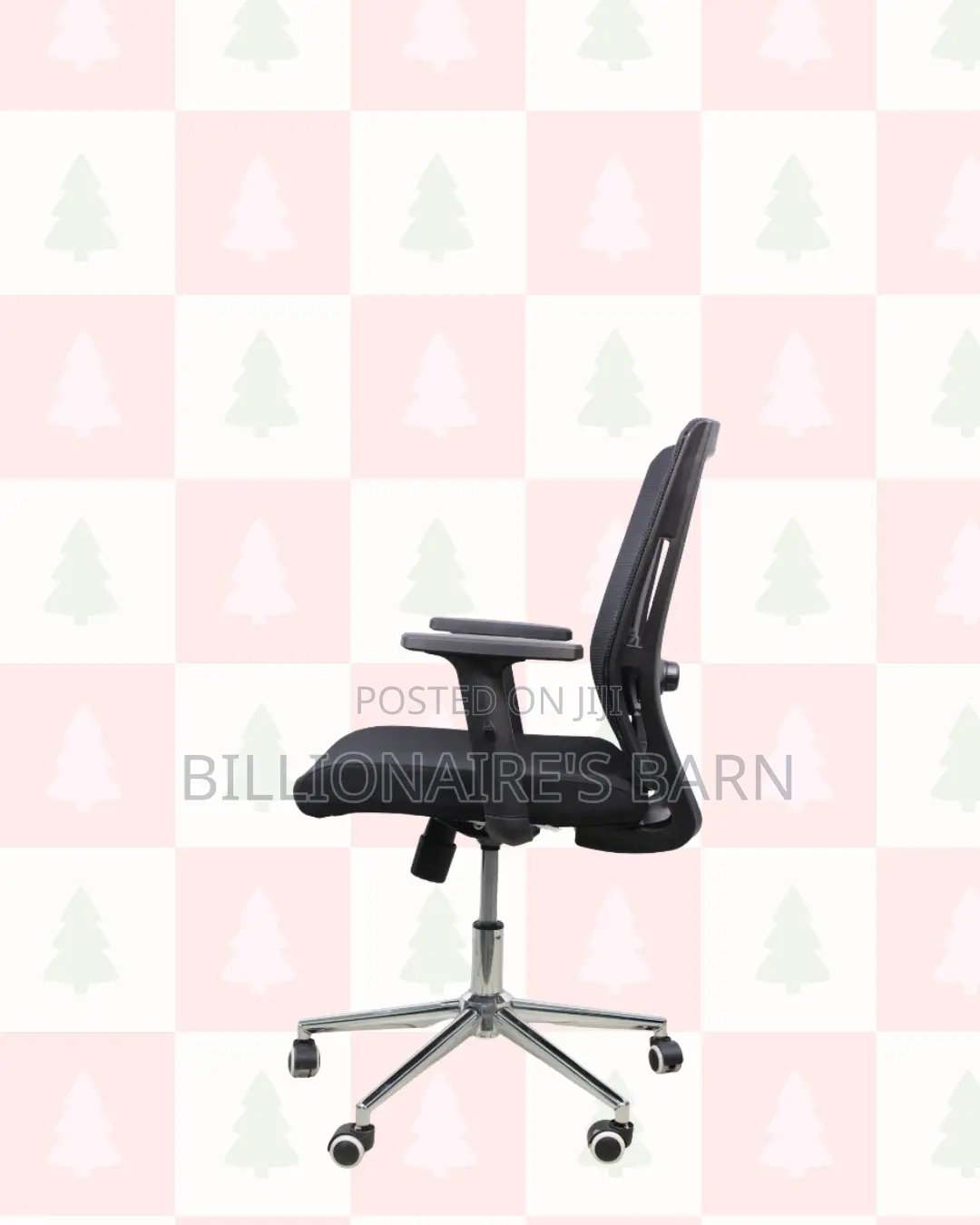 Mid-Back Office Chair | Smooth Movement, Strong Chrome Base