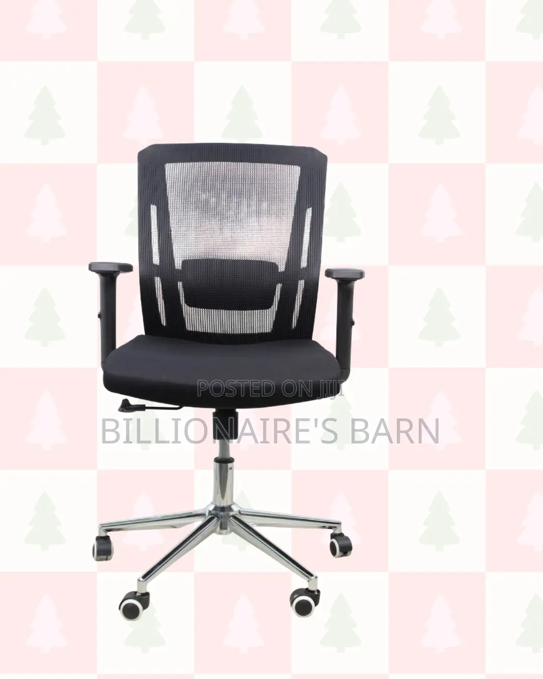 Mid-Back Office Chair | Smooth Movement, Strong Chrome Base