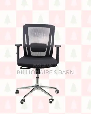 Mid-Back Office Chair | Smooth Movement, Strong Chrome Base