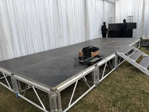 Portable Stage With Stairs for Hire, Aluminium Strong Stage!