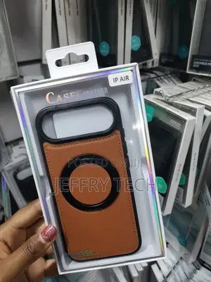 Massiy Leather iPhone Air Case Cover Built-in Magsafe Invisible Stand