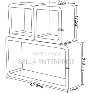 3pcs Plastic Wood Floating Shelves