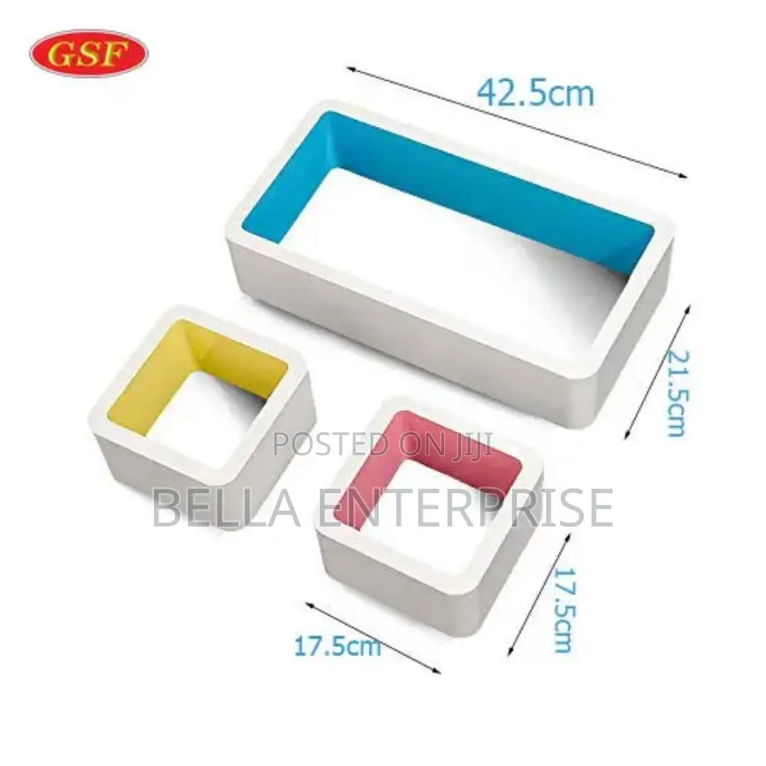 3pcs Plastic Wood Floating Shelves