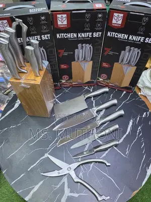 7pcs Set High Quality Stainless Steel Knife Set With Hallow Handle.