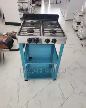 4 All Burner Stainless Steel Gas Cooker With Shelf