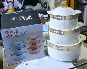 3 PCS Soup Pots Ceramic 
3.5,2.8 and 1.8 L